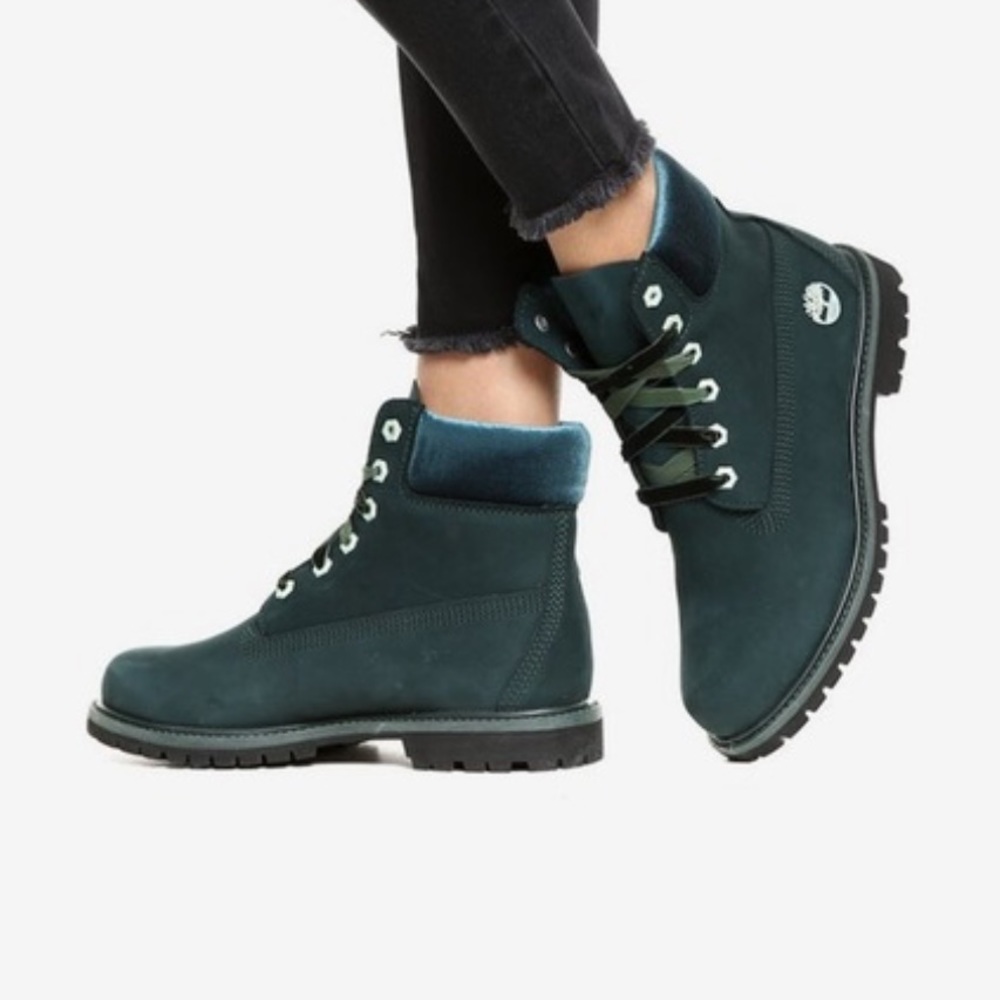 Timberland women’s velvet-accent premium waterproof boots